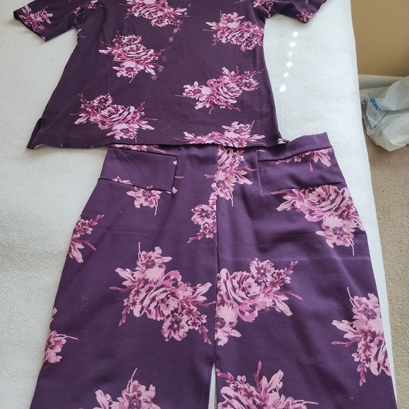 Skirt and Blouse set Wine and Pink by Simply Styled by Sears - Picture 2 of 7